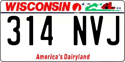 WI license plate 314NVJ