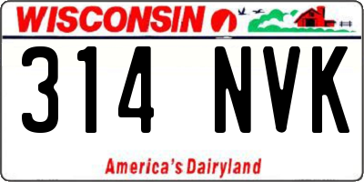 WI license plate 314NVK