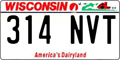 WI license plate 314NVT