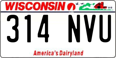 WI license plate 314NVU