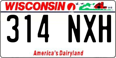WI license plate 314NXH