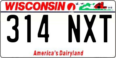 WI license plate 314NXT