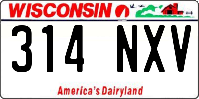 WI license plate 314NXV
