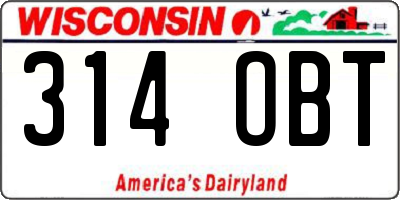 WI license plate 314OBT