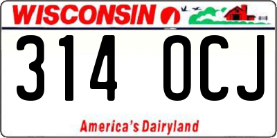 WI license plate 314OCJ