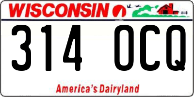 WI license plate 314OCQ