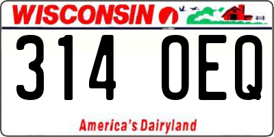 WI license plate 314OEQ