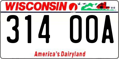 WI license plate 314OOA