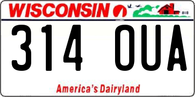 WI license plate 314OUA