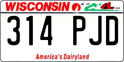 WI license plate 314PJD