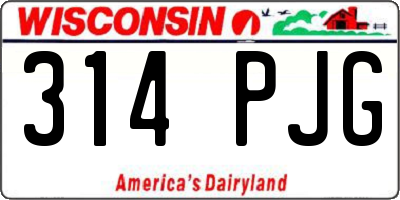 WI license plate 314PJG