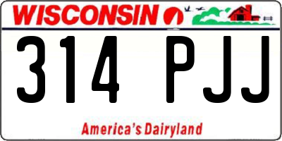 WI license plate 314PJJ