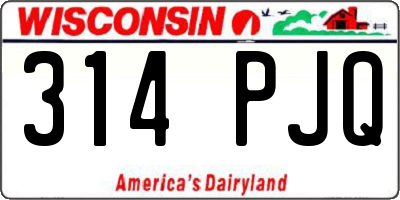 WI license plate 314PJQ