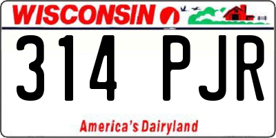 WI license plate 314PJR