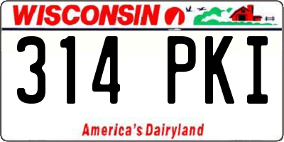 WI license plate 314PKI