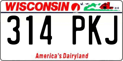 WI license plate 314PKJ