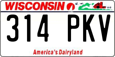WI license plate 314PKV