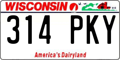 WI license plate 314PKY