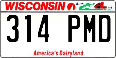 WI license plate 314PMD