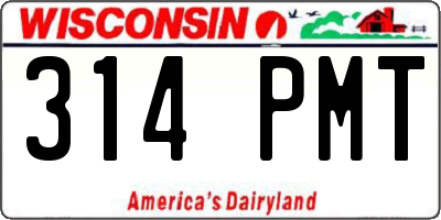 WI license plate 314PMT