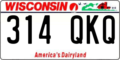 WI license plate 314QKQ