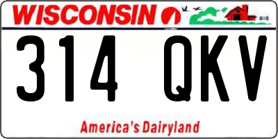 WI license plate 314QKV