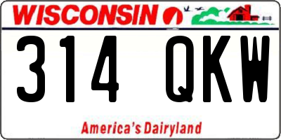 WI license plate 314QKW