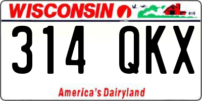 WI license plate 314QKX
