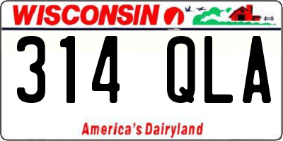 WI license plate 314QLA