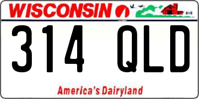 WI license plate 314QLD