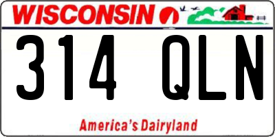 WI license plate 314QLN