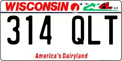 WI license plate 314QLT