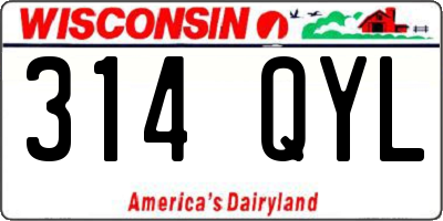 WI license plate 314QYL