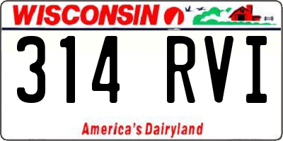 WI license plate 314RVI