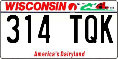 WI license plate 314TQK