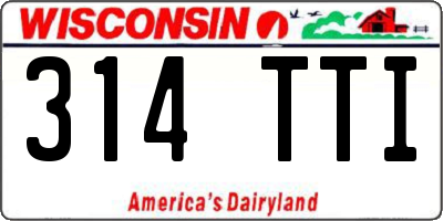 WI license plate 314TTI