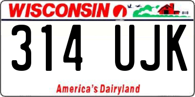 WI license plate 314UJK