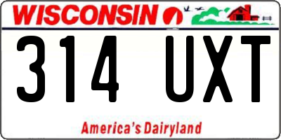 WI license plate 314UXT