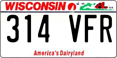 WI license plate 314VFR