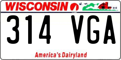 WI license plate 314VGA