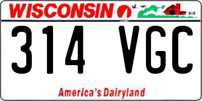 WI license plate 314VGC