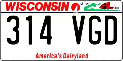 WI license plate 314VGD