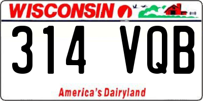 WI license plate 314VQB