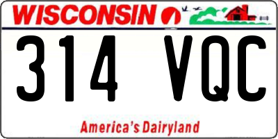 WI license plate 314VQC