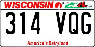 WI license plate 314VQG