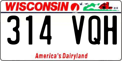 WI license plate 314VQH