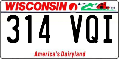 WI license plate 314VQI