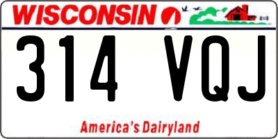 WI license plate 314VQJ