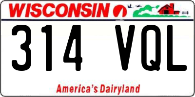 WI license plate 314VQL