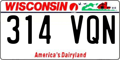WI license plate 314VQN